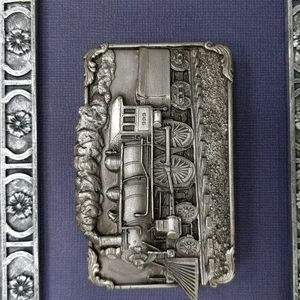 Artisan Handcrafted Train Locomotive Art One of a Kind!